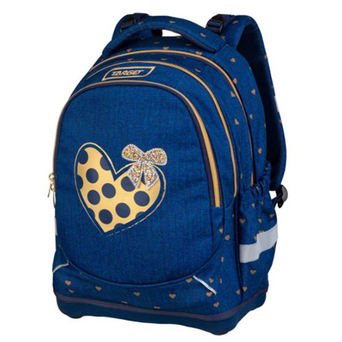 Studentský batoh Target Srdíčko, tmavě modrý