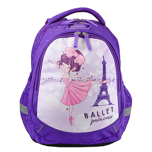 Studentský batoh Target Fialový, Ballet princess, Eiffelova věž