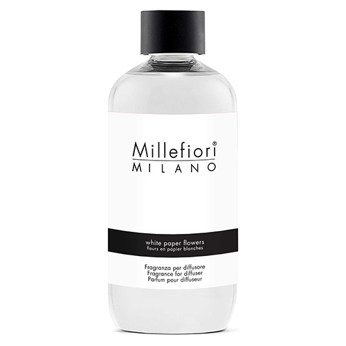 Náplň do difuzéru Millefiori Milano NATURAL | Květiny z bilého papíru, 250 ml