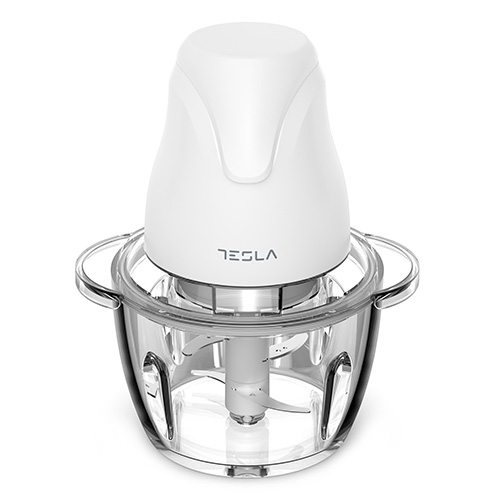 Sekáček potravin Tesla FC302W, nádoba 1 L, nerezové čepele, 400 W