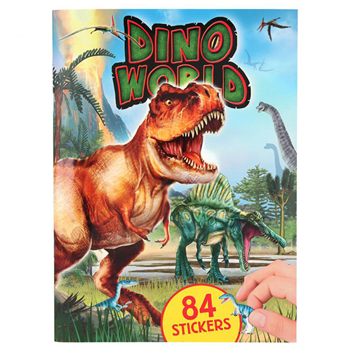 Kreativní sešit Dino World 84 samolepek (32 vystouplých, 52 standardních)
