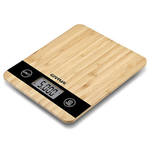Kuchyňská váha G3Ferrari G2008700, elektronická, LCD displej, bambusová plocha, Tare,