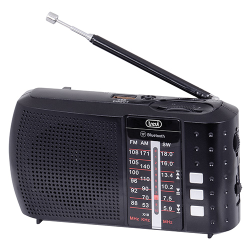 Rádio Trevi RA 7F20 BT, přenosné, Bluetooth, FM/AM/SW, USB, micro SD kar