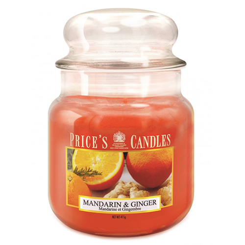 Price's Candles Svíčka ve skleněné dóze Price´s Candles Mandarinka a zázvor, 411 g