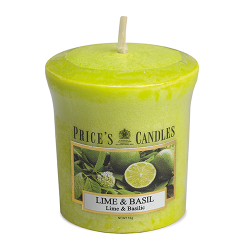 Price's Candles Votivní svíčka Price´s Candles Limetka a bazalka, 55 g