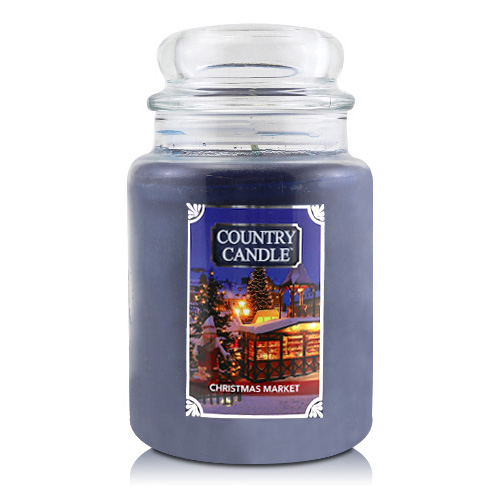 Svíčka ve skleněné dóze Country Candle Vánoční trhy, 680 g