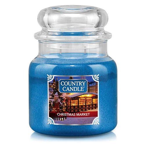 Svíčka ve skleněné dóze Country Candle Vánoční trhy, 453 g