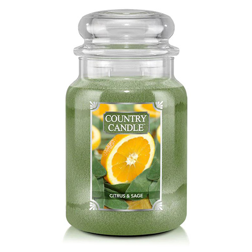 Svíčka ve skleněné dóze Country Candle Citrus a šalvěj, 680 g