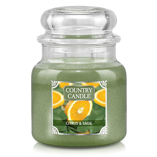 Svíčka ve skleněné dóze Country Candle Citrus a šalvěj, 453 g
