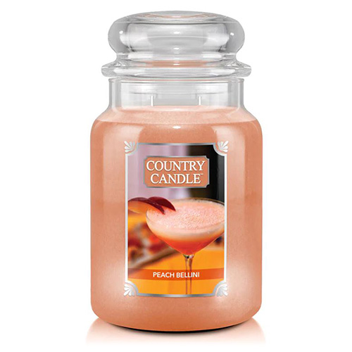 Svíčka ve skleněné dóze Country Candle Broskvové bellini, 680 g