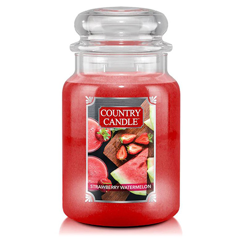 Svíčka ve skleněné dóze Country Candle Jahody a vodní meloun, 680 g