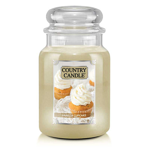 Svíčka ve skleněné dóze Country Candle Vanilkový cupcake, 680 g