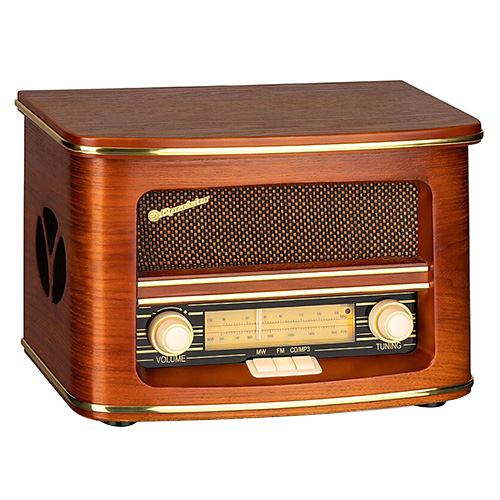 Rádio Roadstar HRA-1500UEMP, retro, AM/FM, CD/MP3, dálkové ovládání, 2x2,5