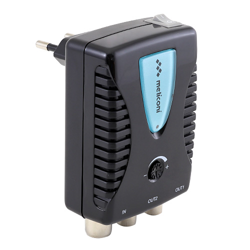Zesilovač signálu Meliconi 880102, AMP-200 LTE, distribuce do dvou spotřebičů, LTE filt