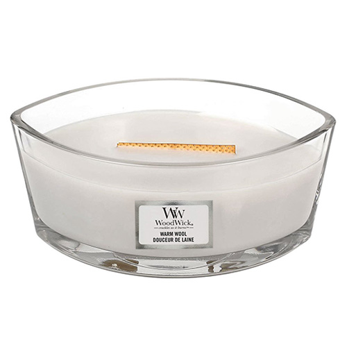 Svíčka dekorativní váza WoodWick Hřejivá vlna, 453.6 g