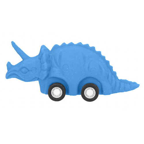 Gumový dinosurus Dino World Triceratops - modrý | 0411893_A