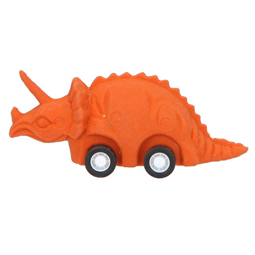 Gumový dinosurus Dino World Triceratops - oranžový | 0411893_A