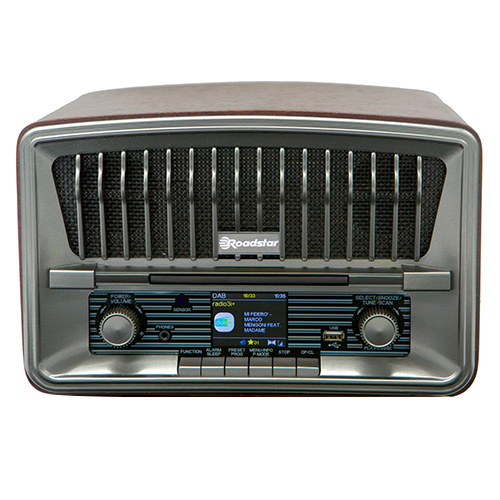 Rádio Roadstar HRA-270CD+BT, vintage styl, DAB+/DAB/RDS, CD/MP3, Bluetooth,