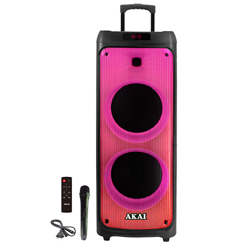 Reproduktor AKAI Party speaker 1010, přenosný, Bluetooth, LED displej, 100 W