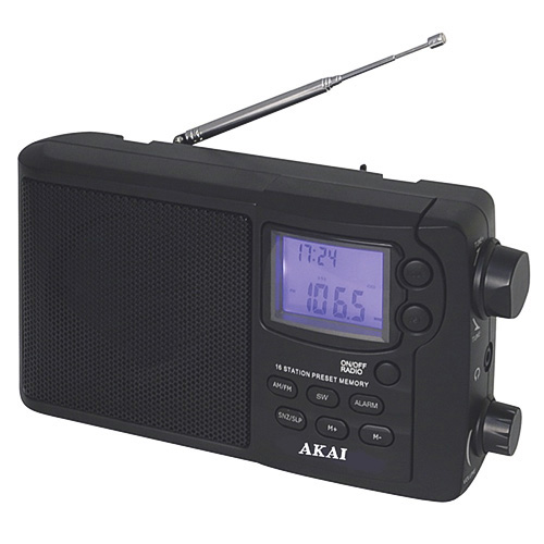 Rádio AKAI APR-2418, přenosné, LCD displej, 0,8 W RMS