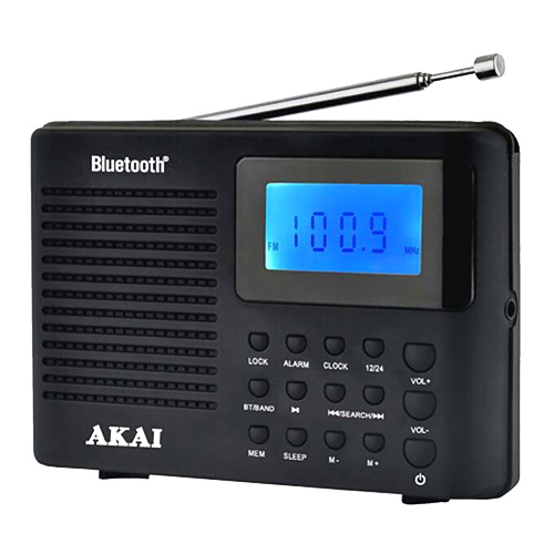 Rádio AKAI APR-400, přenosné, bluetooth, AM/FM, 3xAAA