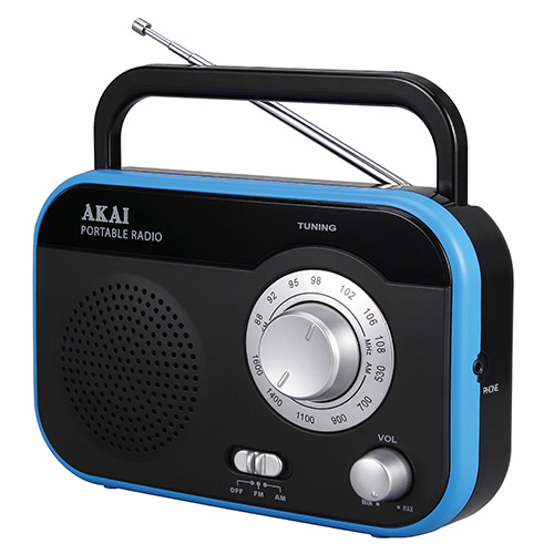 Rádio AKAI PR003A-410, AM/FM, černá, 1 W RMS