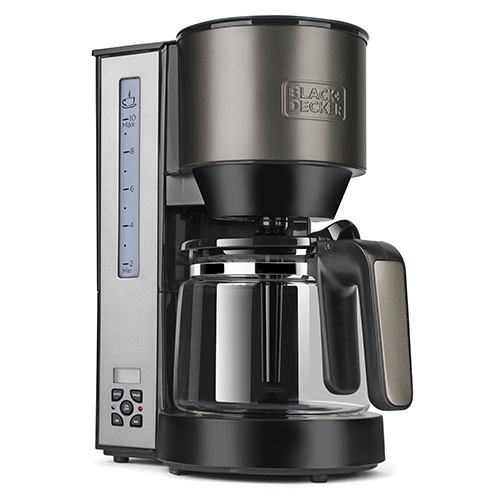 Kávovar Black+Decker BXCO1000E, překapávací, na 12 šálků, kapacita 1,25 L, LCD, č