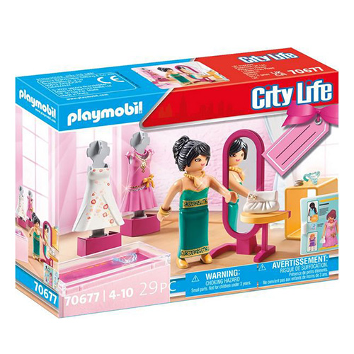 Butik s oblečením Playmobil Život ve městě, 29 dílků | 70677