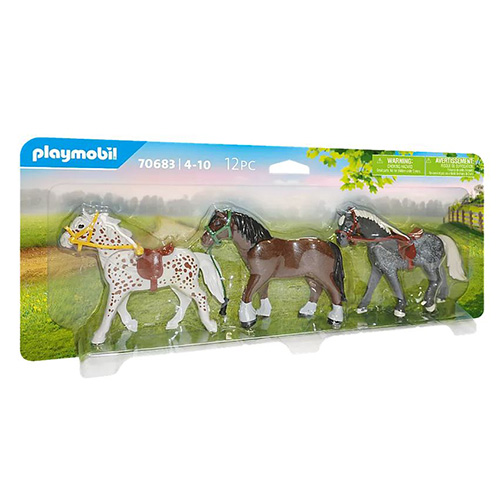 Set koní Playmobil Jezdecký dvůr, 12 dílků | 70683