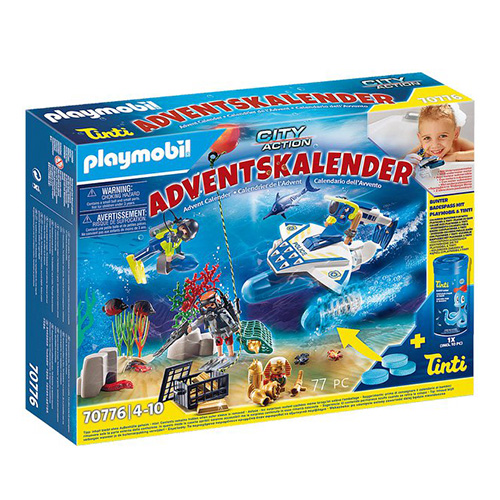 Adventní kalendář Playmobil policejní potápěči | 77 dílků | 70776