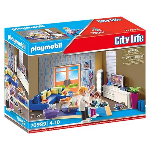 Rodinný obývací pokoj Playmobil Život ve městě, 71 dílků | 70989