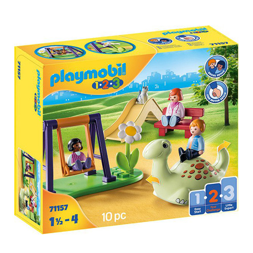 Dětské hřiště Playmobil 1.2.3, 10 dílků | 71157