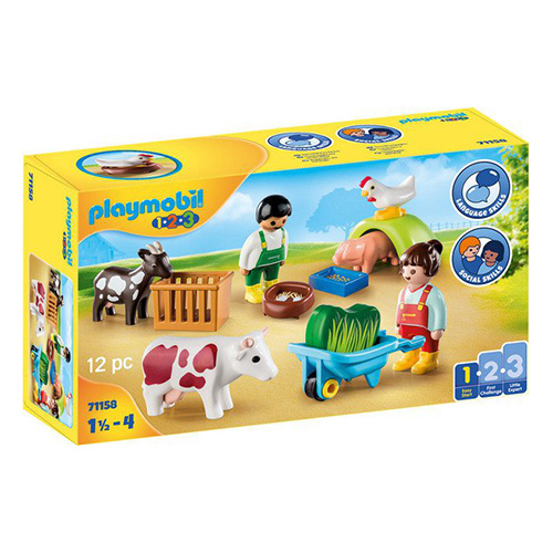 Zábava na farmě Playmobil 1.2.3, 12 dílků