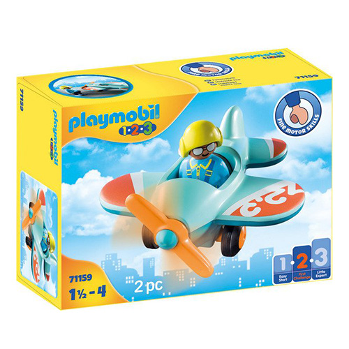 Letadlo s pilotem Playmobil 1.2.3, 2 dílky