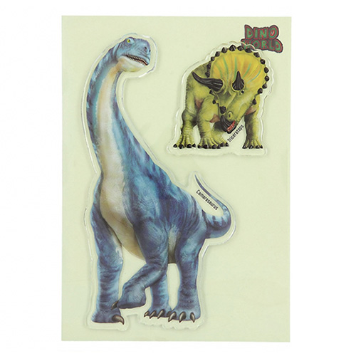 ASST | Gelové samolepky Glibbies Dino World Camarasaurus, Triceratops, 2ks