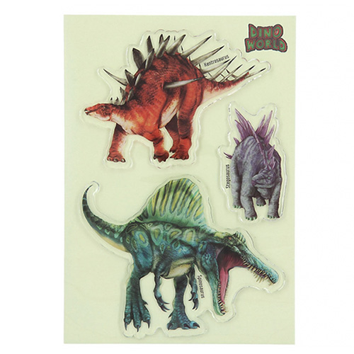 ASST | Gelové samolepky Glibbies Dino World Kentrosaurus, Stegosaurus, Spinosaurus, 3ks