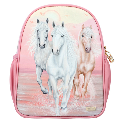 Batůžek Miss Melody Růžový, pastelové barvy, 3 koně v běhu | 0412243_A