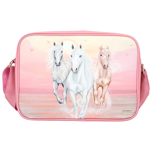 Taška přes rameno Miss Melody Růžová, pastelové barvy, 3 koně v běhu | 0412244_A
