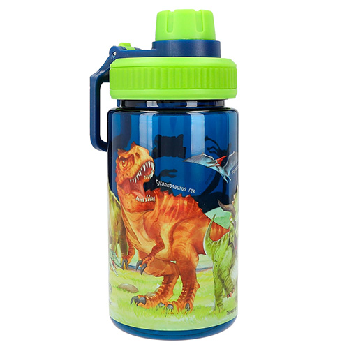 Cestovní lahev na pití Dino World Modro-zelená, 500 ml, s dinosaury | 0412425_A
