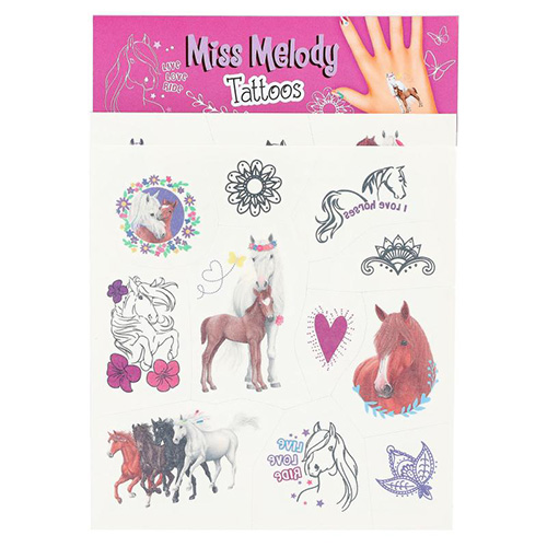 Sada tetování Miss Melody Různé motivy, 2 archy