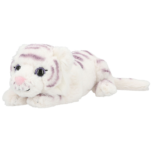 Plyšový tygr Top Model Bílo-fialový, 50 x 20 x 12 cm
