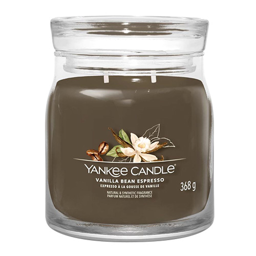 Svíčka ve skleněné dóze Yankee Candle Espresso s vanilkovým luskem, 368 g