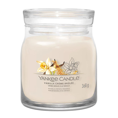 Svíčka ve skleněné dóze Yankee Candle Vanilkové creme brulee, 368 g