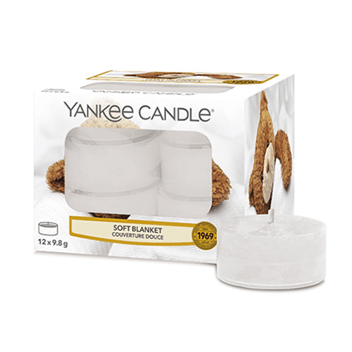 Svíčky čajové Yankee Candle Jemná přikrývka, 12 ks, 1725572E