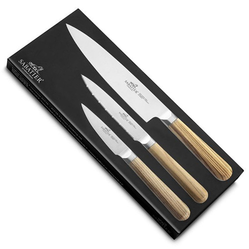 Sada nožů Lion Sabatier International 880384 Cuisine, sada 3 nožů Altya, jasanová rukojeť