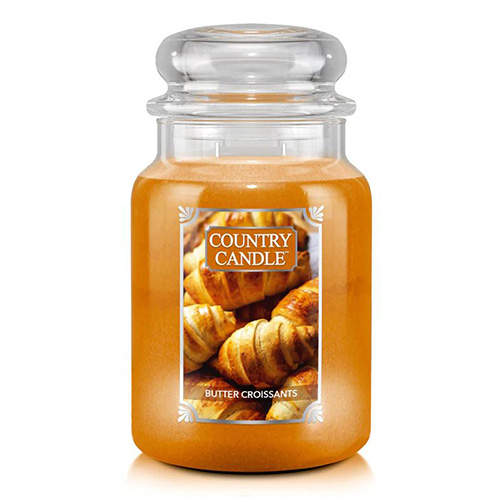 Svíčka ve skleněné dóze Country Candle Máslové croissanty, 680 g