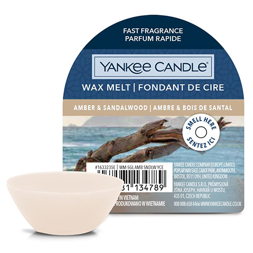 Vonný vosk Yankee Candle Ambra a santalové dřevo, 22 g
