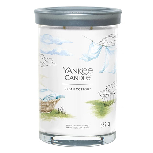 Svíčka ve skleněném válci Yankee Candle Čistá bavlna, 567 g
