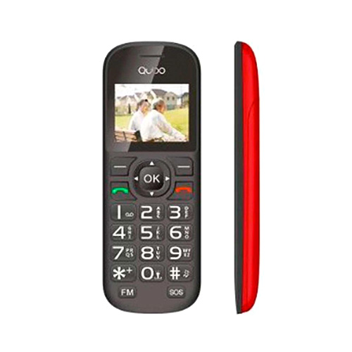 Mobilní telefon QUBO QUBO D-1803 BK SEN, Bluetooth, 2 SIM, USB-C, vstup pro sluch