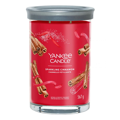 Svíčka ve skleněném válci Yankee Candle Třpytivá skořice, 567 g